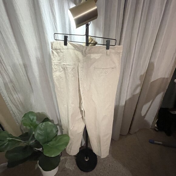 BASECAMP LINEN pleated pants LG - Picture 1 of 2